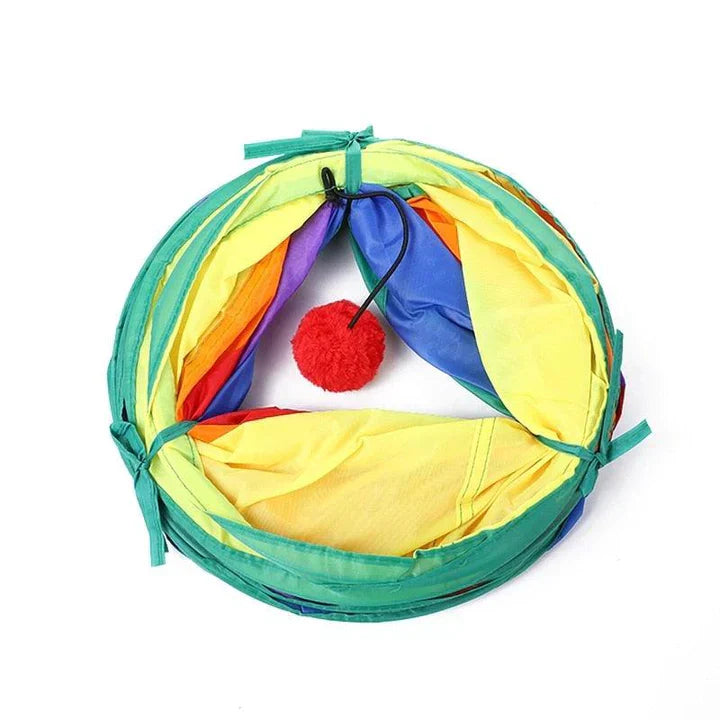 Juguete Túnel Para Gatos Con 2 salidas + Bola de Regalo