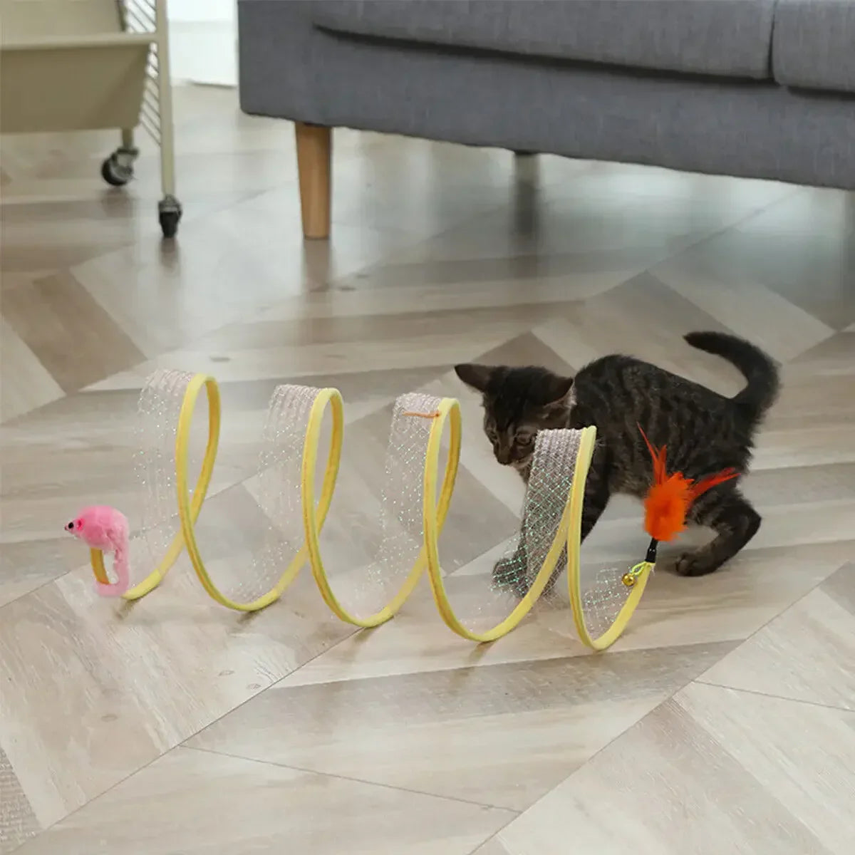Juguete Túnel Interactivo Flexible para Gato | FlexPet