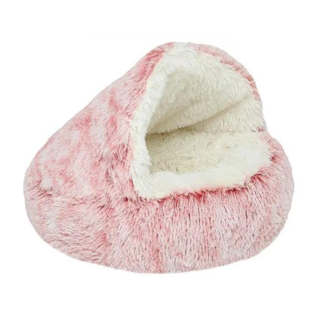 Cama de Peluche Redonda para Mascotas