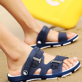 Sandalia De Cuero Masculina Ortopédica