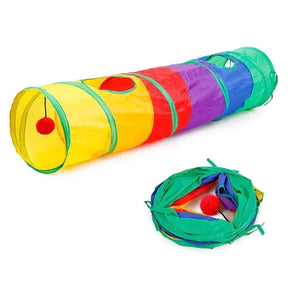 Juguete Túnel Para Gatos Con 2 salidas + Bola de Regalo